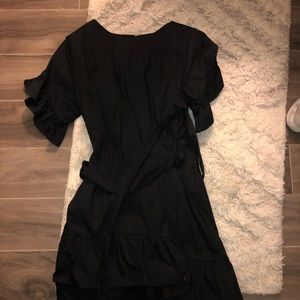 Black wrap dress